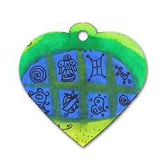 Window Egg Dog Tag Heart (two Sides)