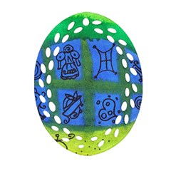 Window Egg Ornament (oval Filigree) by snowwhitegirl