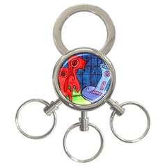 Hair Dryer Jelly Fish 3-ring Key Chains by snowwhitegirl