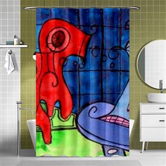 Hair Dryer Jelly Fish Shower Curtain 48  X 72  (small)  by snowwhitegirl