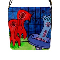 Hair Dryer Jelly Fish Flap Messenger Bag (l)  by snowwhitegirl