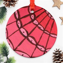 Red Fan Ornament (round)