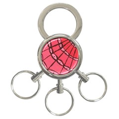 Red Fan 3-ring Key Chains by snowwhitegirl