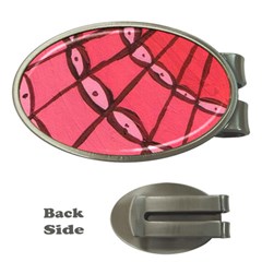 Red Fan Money Clips (oval) 