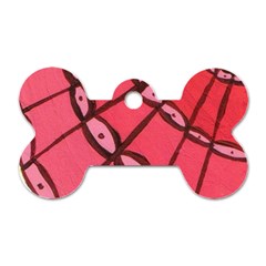 Red Fan Dog Tag Bone (one Side) by snowwhitegirl