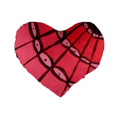 Red Fan Standard 16  Premium Heart Shape Cushions