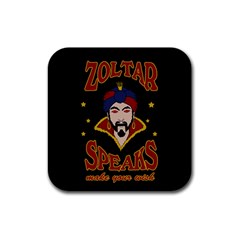 Zoltar Speaks Rubber Square Coaster (4 Pack)  by Valentinaart