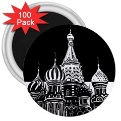 Moscow 3  Magnets (100 Pack) by Valentinaart