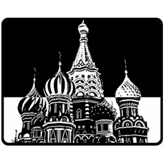 Moscow Double Sided Fleece Blanket (medium)  by Valentinaart