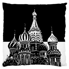 Moscow Large Flano Cushion Case (one Side) by Valentinaart