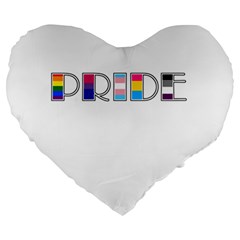 Pride Large 19  Premium Heart Shape Cushions by Valentinaart