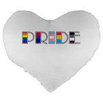 Pride Large 19  Premium Flano Heart Shape Cushions Back