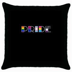 Pride Throw Pillow Case (black) by Valentinaart