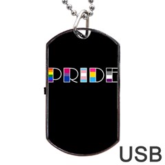 Pride Dog Tag Usb Flash (two Sides) by Valentinaart