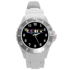 Pride Round Plastic Sport Watch (l) by Valentinaart