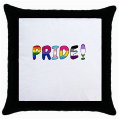 Pride Throw Pillow Case (black) by Valentinaart