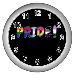 Pride Wall Clocks (silver)  by Valentinaart