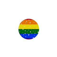 Sparkly Rainbow Flag 1  Mini Buttons by Valentinaart