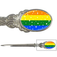 Sparkly Rainbow Flag Letter Openers