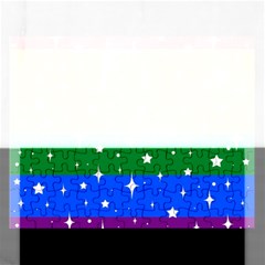 Sparkly Rainbow Flag Rectangular Jigsaw Puzzl by Valentinaart