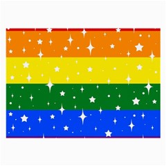 Sparkly Rainbow Flag Large Glasses Cloth (2-side) by Valentinaart