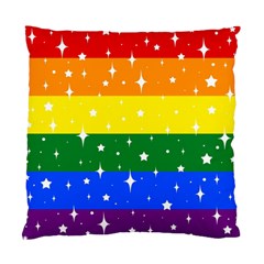 Sparkly Rainbow Flag Standard Cushion Case (two Sides) by Valentinaart