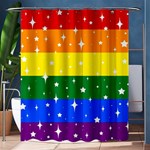 Sparkly Rainbow Flag Shower Curtain 60  x 72  (Medium)  60 x72  Curtain