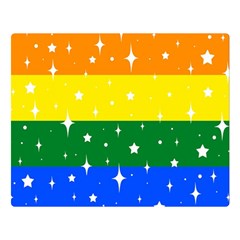 Sparkly Rainbow Flag Double Sided Flano Blanket (large)  by Valentinaart