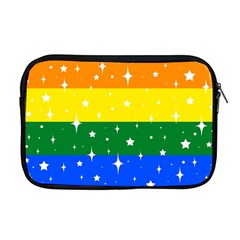 Sparkly Rainbow Flag Apple Macbook Pro 17  Zipper Case by Valentinaart