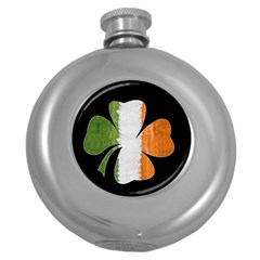 Irish Clover Round Hip Flask (5 oz)