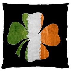 Irish Clover Large Cushion Case (one Side) by Valentinaart