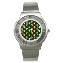 Irish Clover Stainless Steel Watch