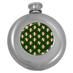 Irish Clover Round Hip Flask (5 oz)