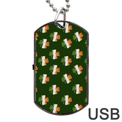 Irish Clover Dog Tag USB Flash (One Side)