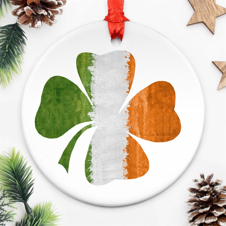 Irish Clover Ornament (Round)