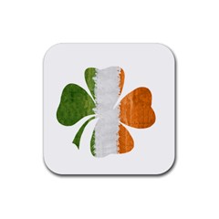 Irish Clover Rubber Coaster (square)  by Valentinaart