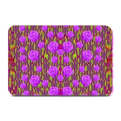 Roses Dancing On A Tulip Field Of Festive Colors Plate Mats by pepitasart