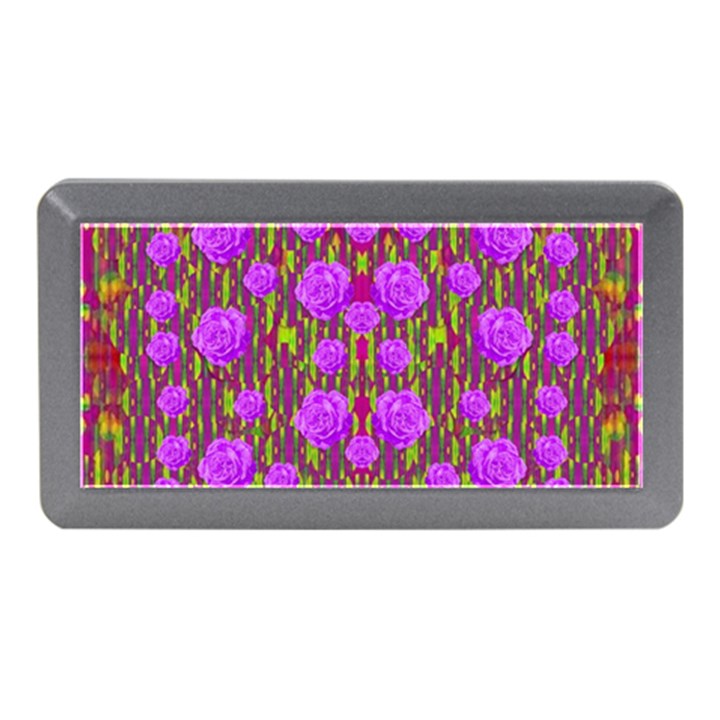 Roses Dancing On A Tulip Field Of Festive Colors Memory Card Reader (Mini)