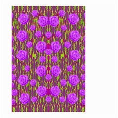 Roses Dancing On A Tulip Field Of Festive Colors Small Garden Flag (two Sides) by pepitasart