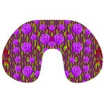 Roses Dancing On A Tulip Field Of Festive Colors Travel Neck Pillows Front