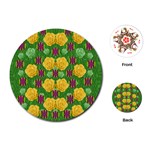 Roses Dancing On  Tulip Fields Forever Playing Cards (Round)  Front