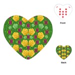 Roses Dancing On  Tulip Fields Forever Playing Cards (Heart)  Front