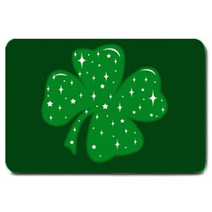 Sparkly Clover Large Doormat  by Valentinaart