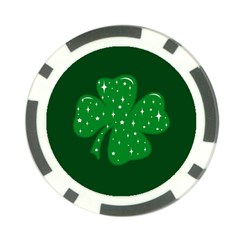 Sparkly Clover Poker Chip Card Guard by Valentinaart