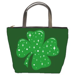 Sparkly Clover Bucket Bags by Valentinaart