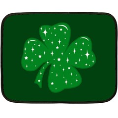 Sparkly Clover Fleece Blanket (mini) by Valentinaart