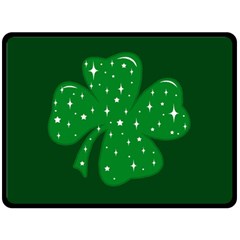 Sparkly Clover Fleece Blanket (large)  by Valentinaart