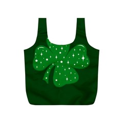 Sparkly Clover Full Print Recycle Bags (s)  by Valentinaart