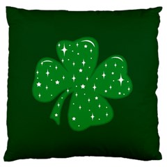 Sparkly Clover Standard Flano Cushion Case (two Sides) by Valentinaart