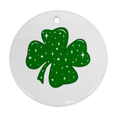 Sparkly Clover Ornament (round) by Valentinaart